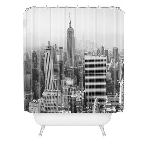 Deny Designs Bethany Young Photography In a New York State of Mind Shower Curtain Black/White : Microfiber, Machine Washable, Non-Slip Backing - 1 of 4