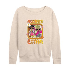 Women's - LOL Surprise! - Always Extra Lightweight French Terry Wide Neck Long Sleeve Shirt - 1 of 4