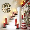 COZONY 16/24/30" Pre-Lit Christmas Wreath with 40 LED Lights – Silver & White Ornaments, Timer, 8 Modes, Holiday Door Decoration - 4 of 4