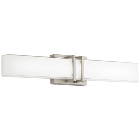 Possini Euro Design Modern Wall Light Led Brushed Nickel 24 Wide