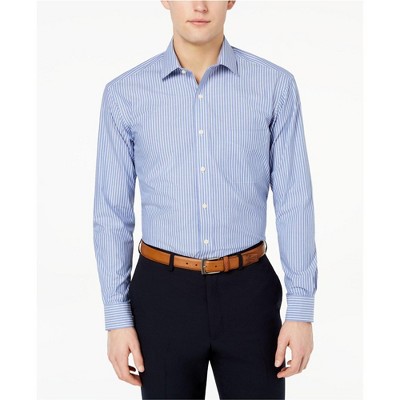Club Room Mens Striped Button Down Dress Shirt