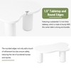 Whisen Cream Style Round Petal-Shaped Coffee Table with Thick Legs and Sleek Edges - 4 of 4