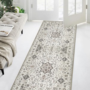 Garvee Washable Area Rug Vintage Neutral Stain Resistant Runner Soft Non Slip Large Floor Carpet for Living Room Bedroom Kitchen Home Office Indoor - 1 of 4