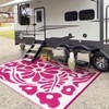 Lahome Outdoor Plastic Straw Rug-Waterproof Reversible Mat for Patio,Balcony,Deck,Backyard,Beach - 2 of 4