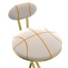 Sapphtopaz Modern Counter Height Bar Stools, PU Leather Dining Chairs Set of 2, Side Accent Chairs with Footrest for Dining Room, Kitchen Island - 4 of 4