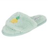 Jessica Simpson Womens Fuzzy Open Toe Slide Slipper - 3 of 4