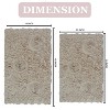 Bell Flower Collection Tufted Bath Rugs, Extra Soft and Absorbent, Non-Slip Bath Mats, Machine Washable Bath Mats,, 2 Piece Set(M+L), Linen - 3 of 4