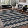 Washable Easy Jute Rug Modern Striped Living Room Rug with Non-Slip Backing, Non Shedding Neutral Floor Mats - 3 of 4