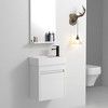 Modern Wall Mount Bathroom Vanity, White Floating Sink Combo with Storage Cabinet, Easy to Assemble Design for Quick Setup - 3 of 4