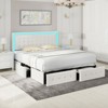 CAVINAS Full/King Size Modern Platform Bed Frame with LED Lights Headboard & 4 Storage Drawers,No Box Spring Needed - 2 of 4