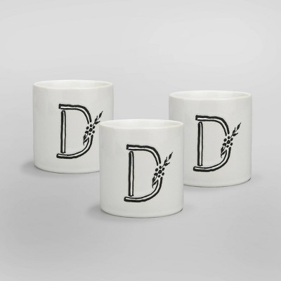 3ct Monogram 4oz Ceramic Candle D - Bullseye's Playground™