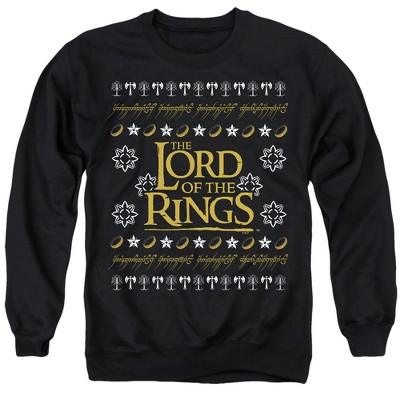 Lord Of The Rings Ugly Christmas Logo Adult Crewneck Sweatshirt