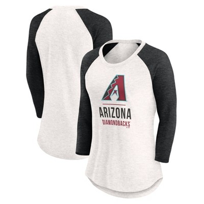 MLB Arizona Diamondbacks Women's White 3/4 Sleeve Fashion T-Shirt