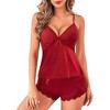 Avidlove Sexy Pajamas Set for Women Lace Modal Cute Lingerie Sets 2 Piece Cami Pj Shorts Set Sleepwea - 2 of 4