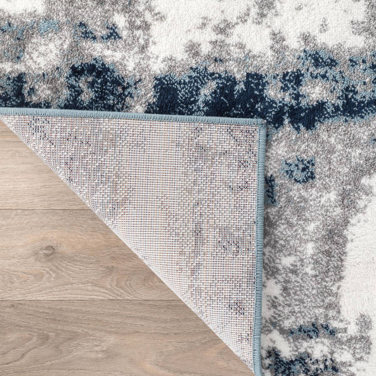 World Rug Gallery Contemporary Abstract Distressed Area Rug: Stain-Resistant, Low Pile, Indoor Runner - thumbnail 4