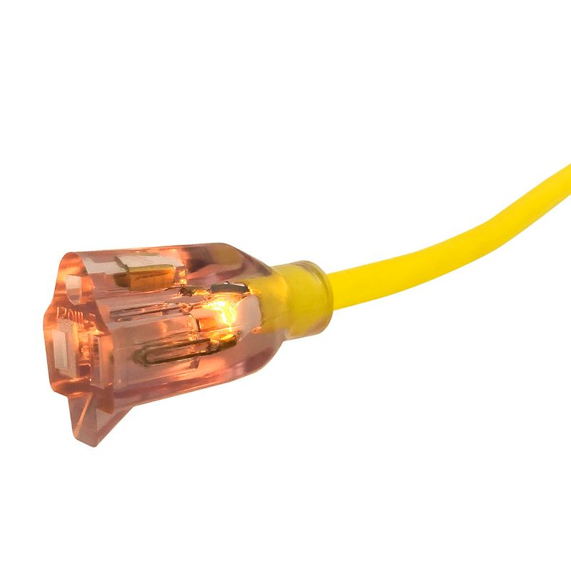 USW 12/3 Yellow Heavy Duty Extension Cords with Lighted Plug, 2 of 6