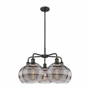 Rochester - 5 Light Stem Hung Chandelier In Industrial Style-17.13 Inches Tall and 28 Inches Wide - 1 of 1