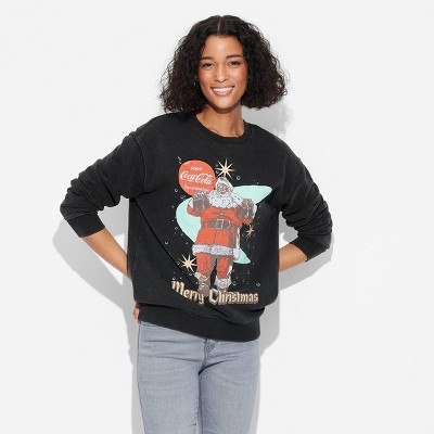 Coca cola santa sweatshirt new arrivals