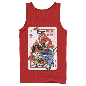 Men's Batman Harley Quinn Joker Poker Card Tank Top - 1 of 3