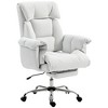 HOMCOM High Back Office Chair, Reclining Desk Chair with Footrest, Thick Cushion, High Resilience Foam, Adjustable Height, Rolling Wheels - 4 of 4