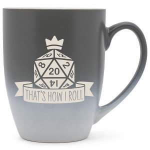 100 North Dice 10 Ounce Gray and White Two Toned Ombre, Comfortably Fits Your Hands, Ceramic Tea Coffee Cup Mug, That's How I Roll - 1 of 1