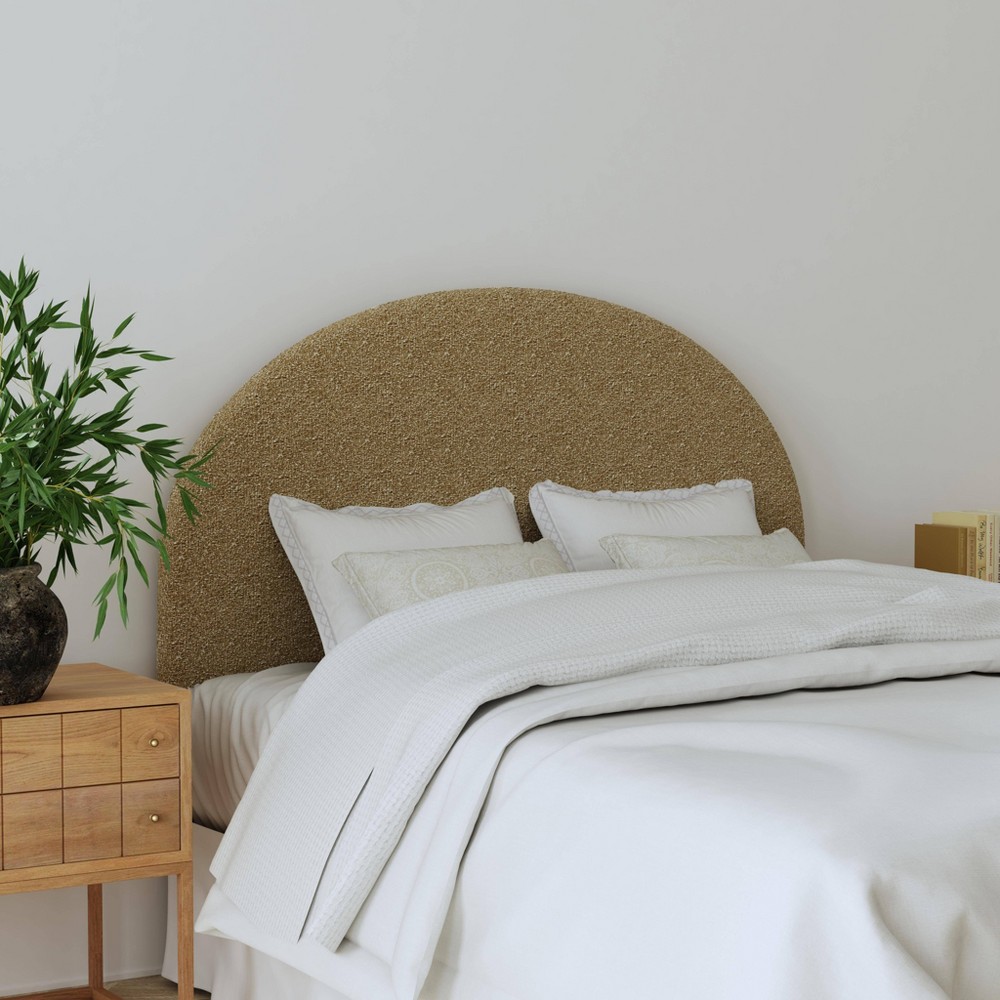 Photos - Bed Frame Queen Adaline Headboard in Buff Boucle - Threshold™: Pine Frame, Spot Clea