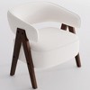 YOUNIKE Modern Accent Arm Chair Fabric Living Room Chairs Comfy Lounge Sofa Reading Chair 27.56" W x 23.62" D x 27.95" H with Wood V-Leg - 3 of 4