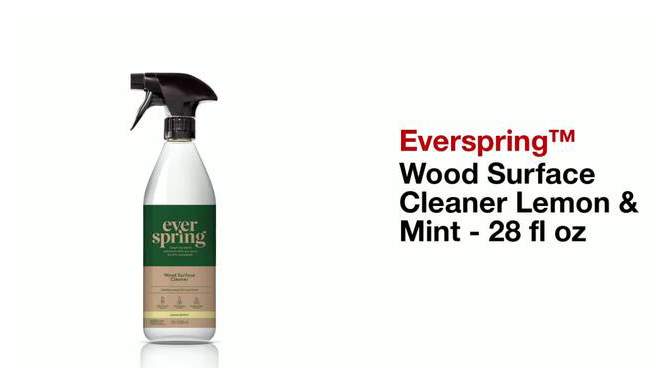 Lemon &#38; Mint Wood Surface Cleaner - 28 fl oz - Everspring&#8482;, 2 of 7, play video