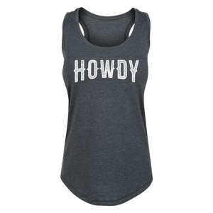 Women's - Country Casuals - Howdy Graphic Racerback Tank - 1 of 4