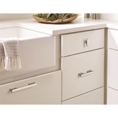 Satin Nickel 2" T-Handle Cabinet Knob with Mounting Hardware