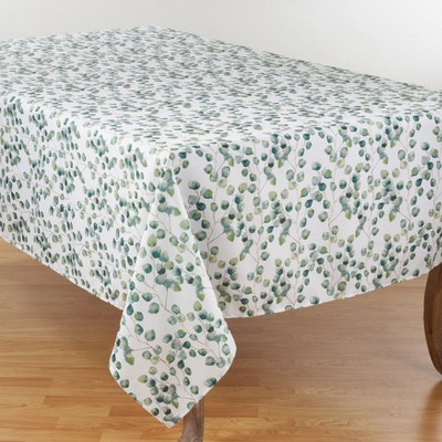 Saro Lifestyle Eucalyptus Leaf Design Tablecloth