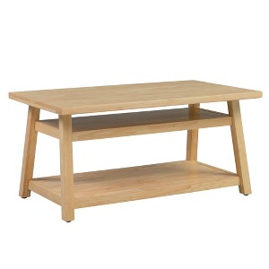 ECR4Kids Sit n' Stash Rectangular Table, Natural - 1 of 4