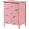 NicBex 3 Drawer Nightstand End Table,Wood Side Table with Round Knob Handles for Bedroom,Living Room,Bedside - 2 of 4