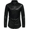 Lars Amadeus Men's Button Down Party Glitter Costume Shiny Leopard Printed Shirts - 2 of 4