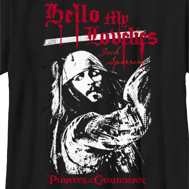 Boy's Pirates of the Caribbean: Curse of the Black Pearl Jack Sparrow Hello My Lovelies T-Shirt, 2 of 6