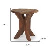 HomeRoots 26" Brown Distressed Reclaimed Wood End Table - 3 of 4