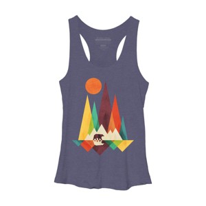 Women's Design By Humans Mountain Bear By radiomode Racerback Tank Top - 1 of 3