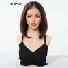Jessie's Wig 10 Inch Bob Lace Wigs Synthetic Hair 13*6 Lace Copper Brown With Black Roots 1 Pc/Pack - 2 of 4