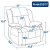 1pc Power Lift Recliner Chair, Chenille Fabric with Massage & Heat, USB Ports & Cup Holders for Elderly Support - Coolbibila - 4 of 4