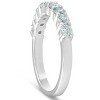 Pompeii3 Platinum 1/2ct Diamond Wedding Ring Womens Half Eternity Ring - 2 of 4