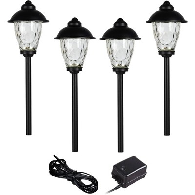 John Timberland Concord 6-Piece Black Complete LED Landscape Lighting Set