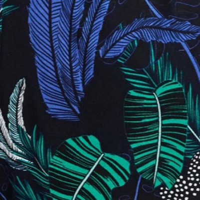 black tropical print