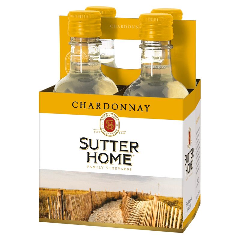Sutter Home Chardonnay White Wine - 4pk/187ml Bottles, 1 of 9