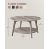 Round Coffee Table, 32''Circle Coffee Tables with 2-Tier Storage Shelf, Easy to Assemble for Living Room - 4 of 4