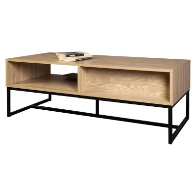GlasFlength TV Stands and Consoles Cove Coastal Modern TV Stand with Open Storage Cubby SmoothGlide Drawer Sleek for Living Room, Black, 54"*24"*3"