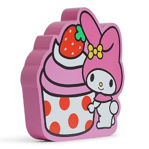 Silver Buffalo Sanrio My Melody Strawberry Cupcake Die-Cut Wooden Wall Art Sign | 7 x 8 Inches - 1 of 4