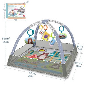 BabyBond 8-in-1 Baby Gym Play Mat, Tummy Time Mat with 5 Sensory Toys, Ball Pit for Stage-Based Motor Skills & Sensory Development - 1 of 4