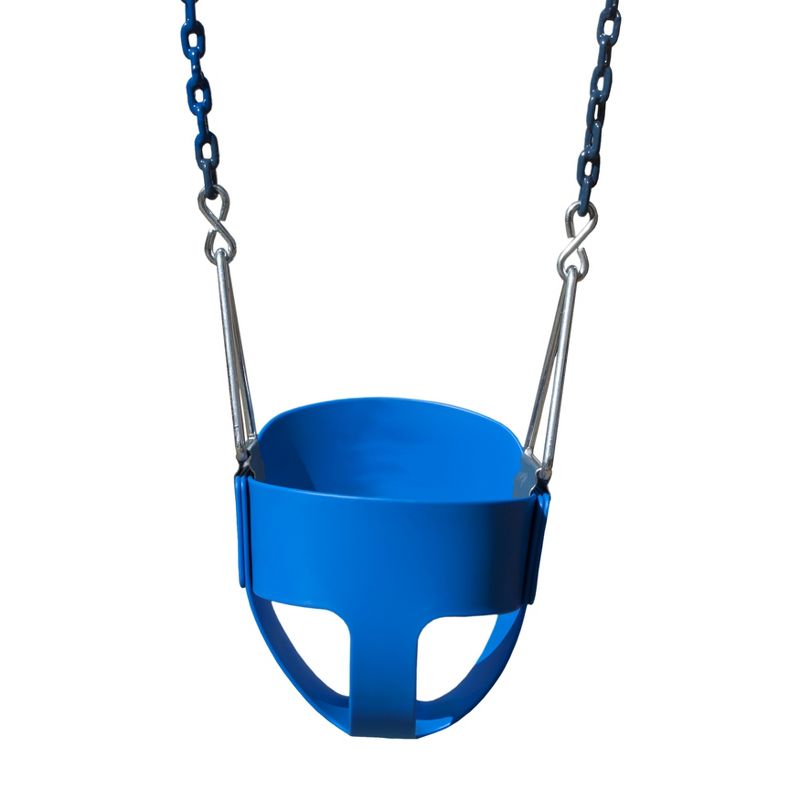 Gorilla Playsets Full Bucket Toddler Swing - Blue with Blue Chains, 1 of 6