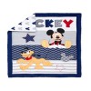 Disney Let's Go Mickey Mouse and Pluto, Navy, Red, Yellow, and Gray 4 Piece Nursery Crib Bedding Set - 2 of 4