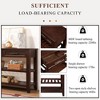 Console Sofa Table with 2 Storage Drawers and 2 Tiers Shelves, Mid-Century Solid Wood Buffet Sideboard for Living Room, Kitchen, Dining Room - 3 of 4